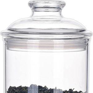 24oz Acrylic Storage Jar, Airtight Lid with Silicone Sealing Ring, Ideal Canister Container for Sugar, Tea, Spices, Herbs, Shells, Bath Salt, Christmas Decorative Apothecary Jars