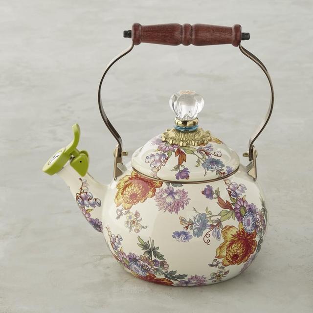 MacKenzie-Childs Whistling Flower Market Teakettle