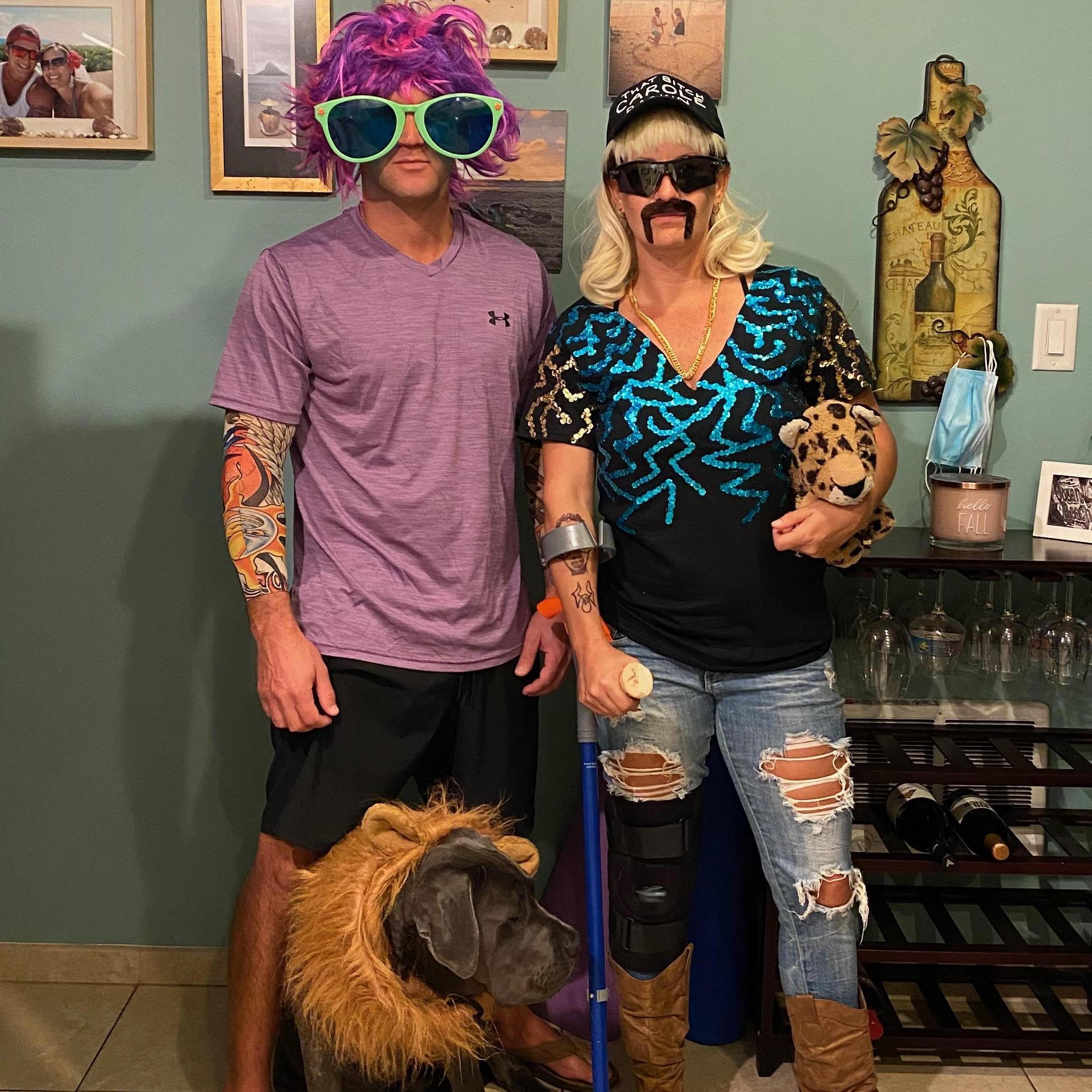 Joe Exotic and "his" ferocious tiger....and the Purple People Eater? Halloween 2020