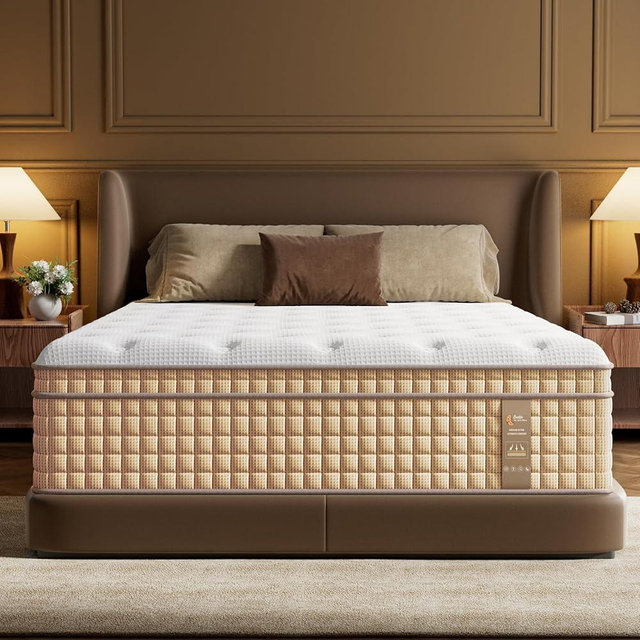 BedStory King Size Mattress, 14 Inch Medium Firm Hotel Collection Hybrid Mattresses with Extra Lumbar & Shoulder Support Pain Relief,Fiberglass-Free 365-Night Trial