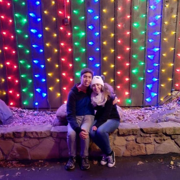 Our first big date to Six Flags in 2018 at Holiday in the Park while still getting to know each other! We continue to go each year, as you'll see in the photos later on!