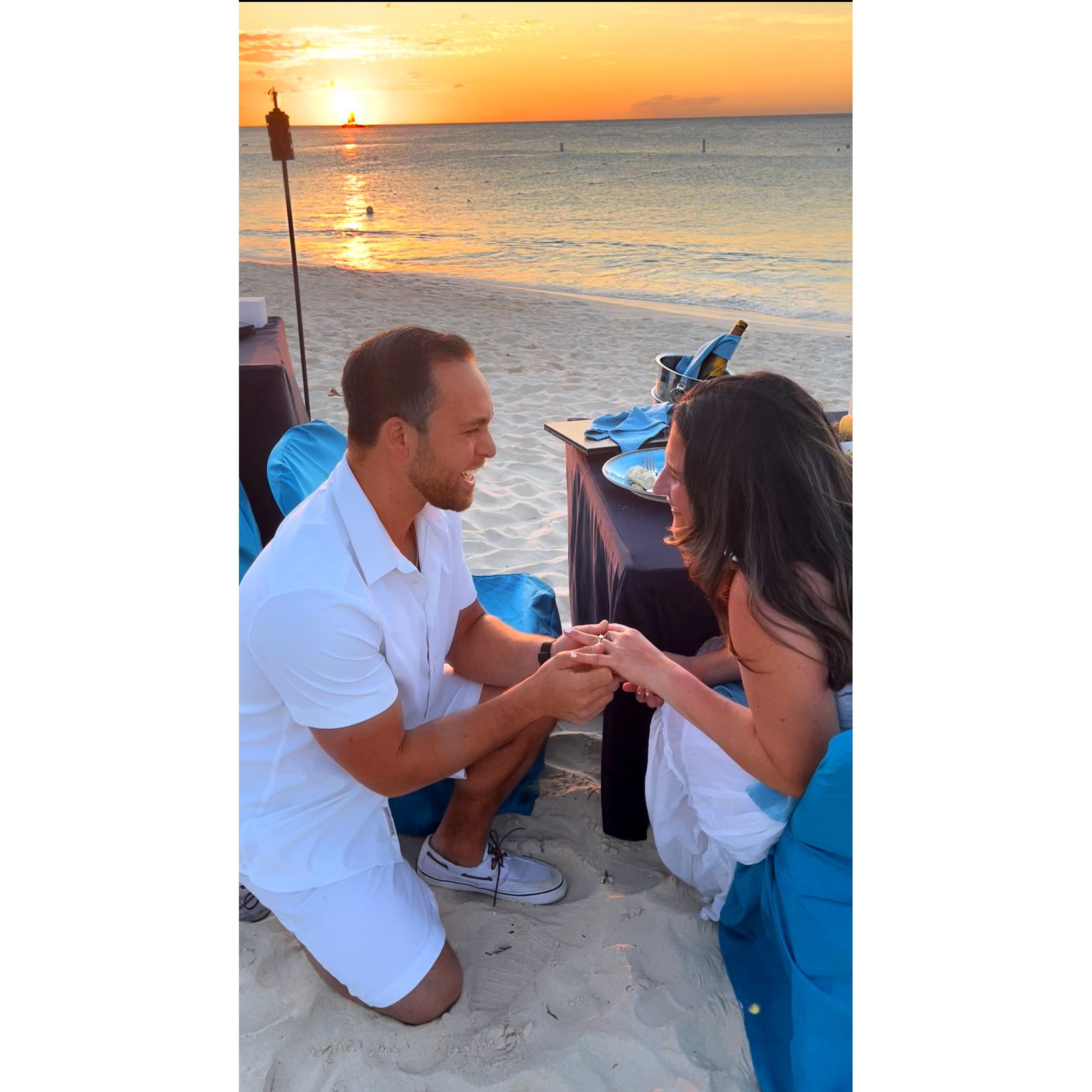 The night we got engaged!