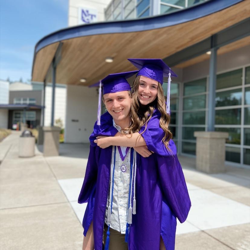 To graduating high school together...