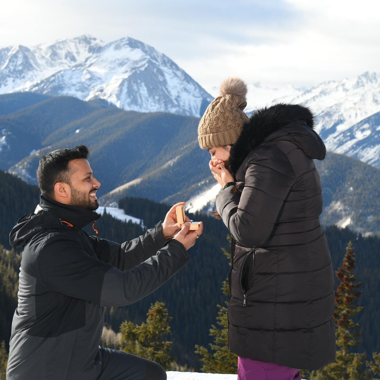 When he popped the question