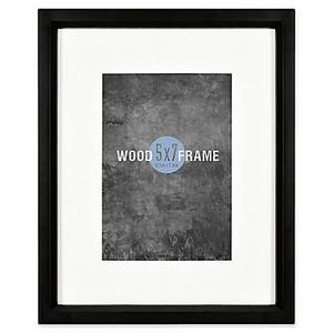 Gallery 5-Inch x 7-Inch Matted Wood Frame in Black