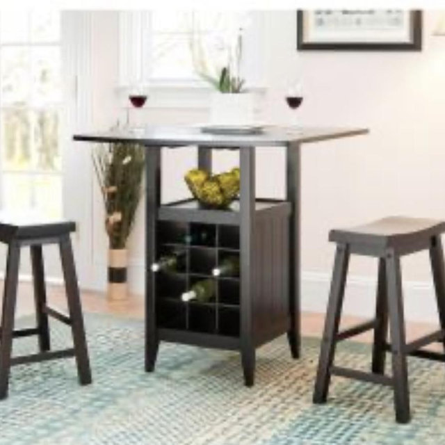 Carnegy Avenue Red 3 Piece Table and Chair Set CGA-YU-20703-RE-HD
