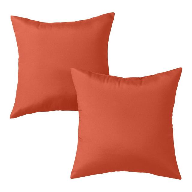 Set of 2 Outdoor Throw Pillows Rust - Kensington Garden