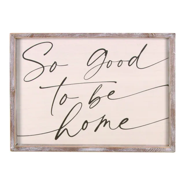 Transpac Wood 16.54 in. Spring Good Home Framed Wall Decor