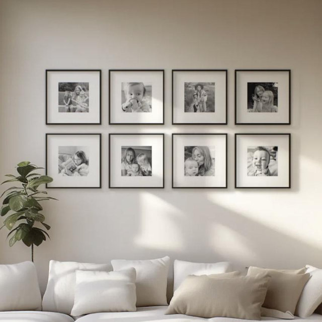Wedding photo gallery wall