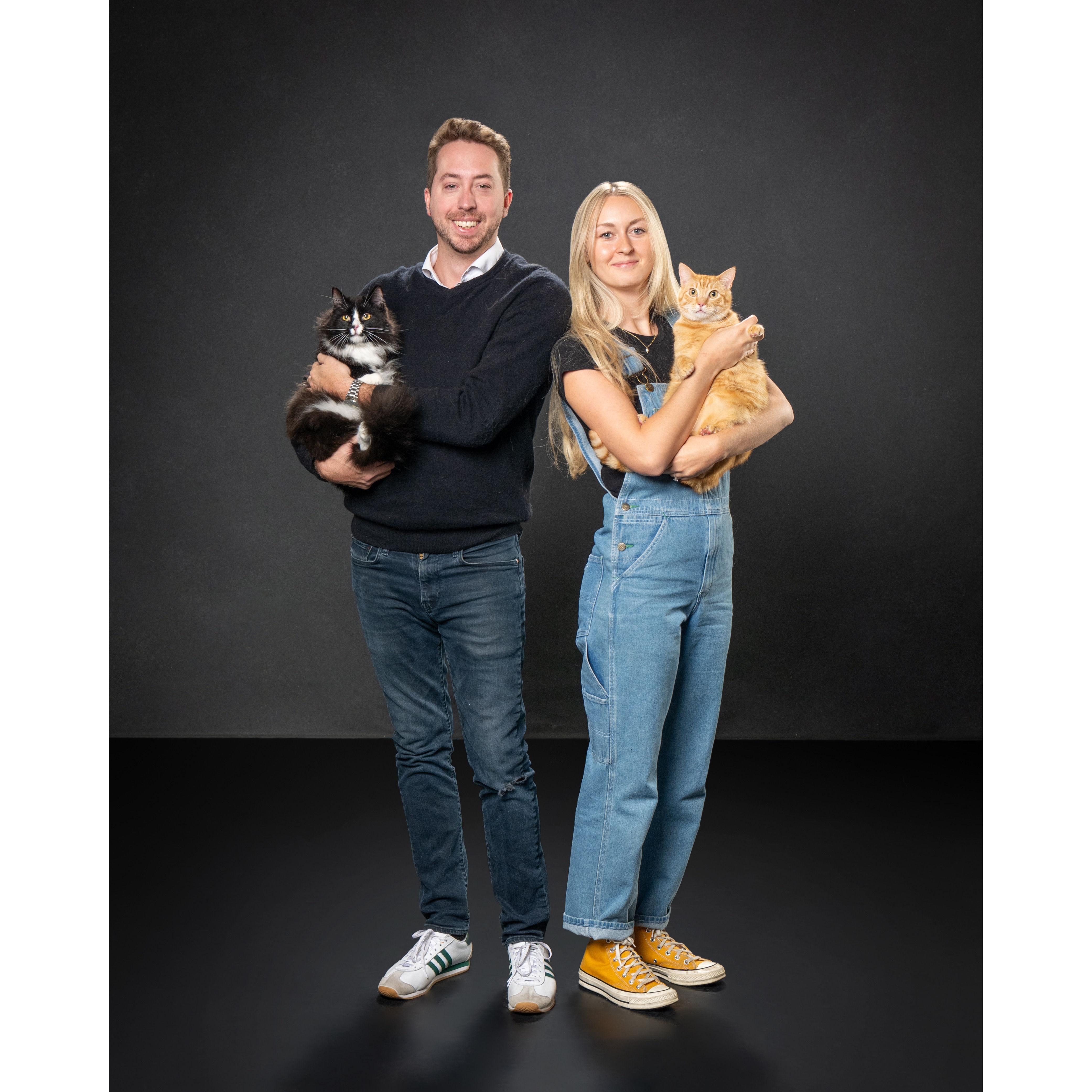 Travis signed us up for an instagram contest for professional photos with our cats! We won, and it was only kind of a scam.