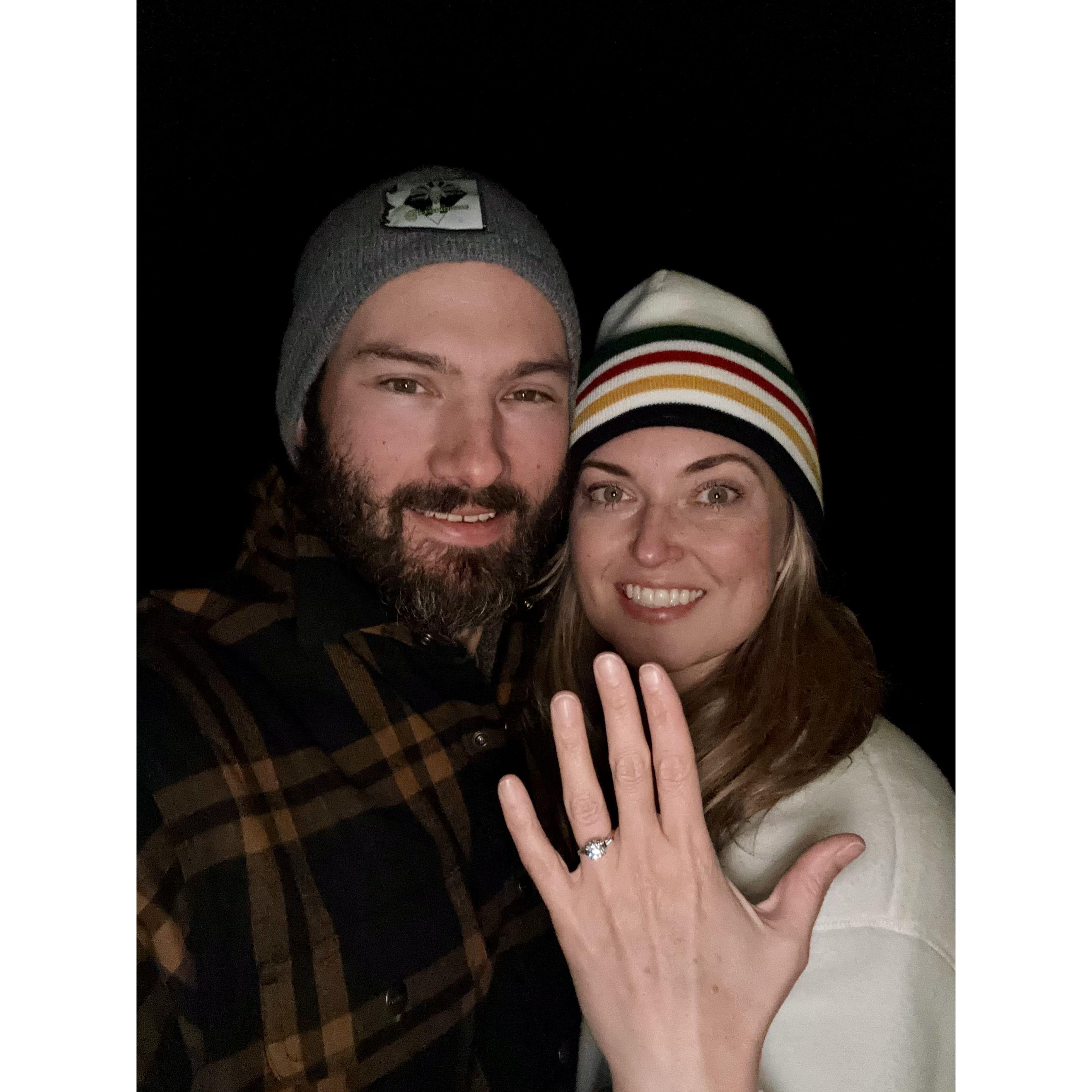 Right after the proposal! Logan got on one knee and Holly was beyond surprised.