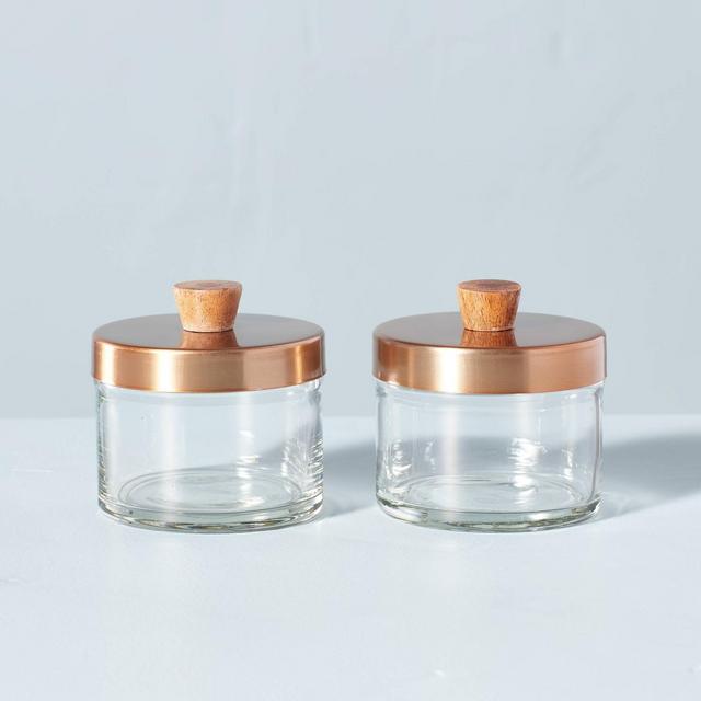 Glass Condiment Jar Set of 2 - Hearth & Hand™ with Magnolia