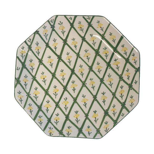 Chita Yellow Trellis Dinner Plate