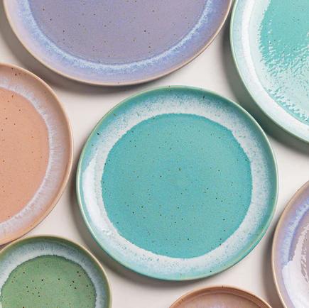 Salad Plate Stack: The Seaglass Collection (ASSORTED MULTI COLOR STACK)