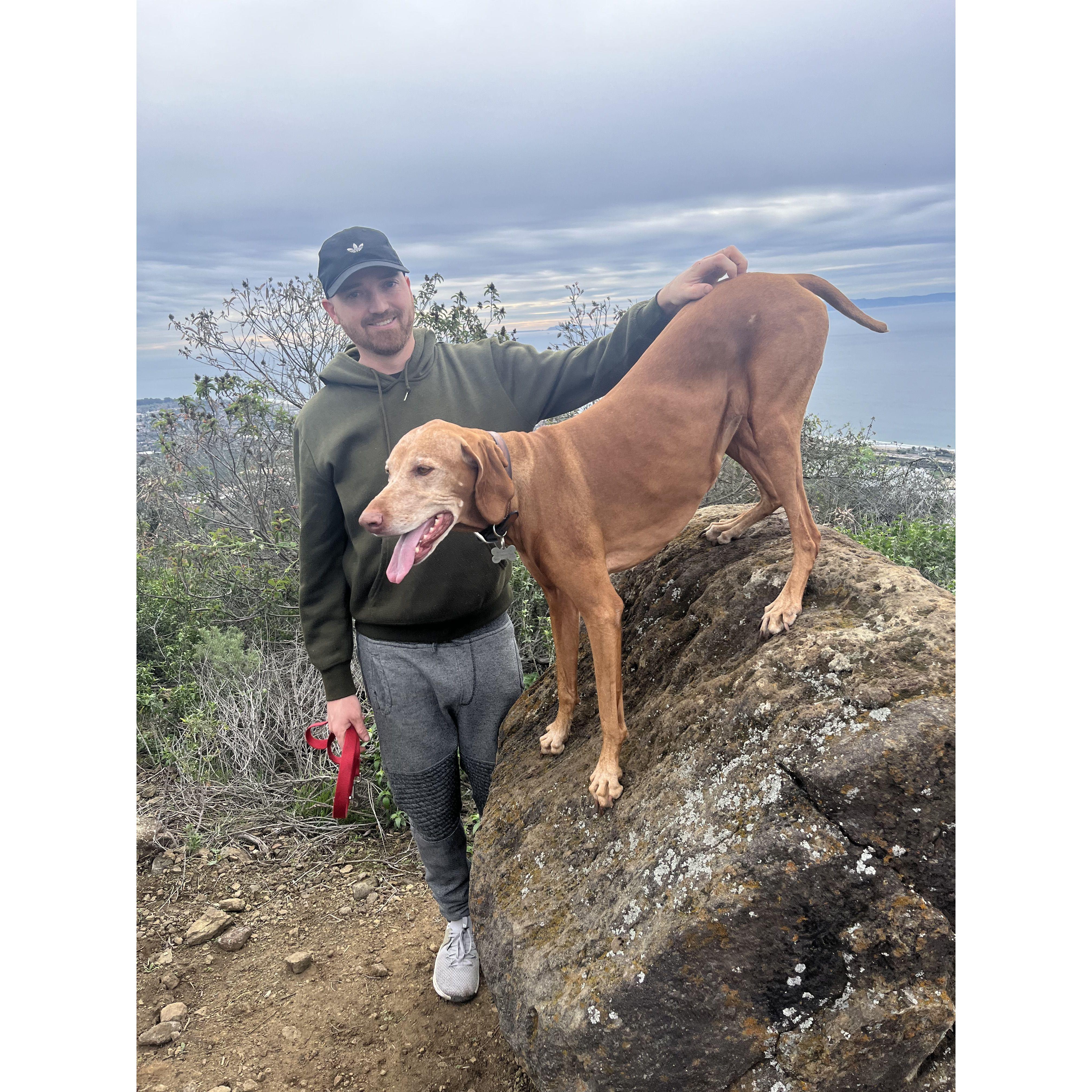 our first hike together & Andrew introduced Jessica to her new favorite dog, Penny. We miss her everyday!