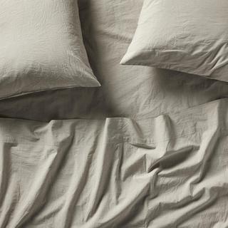 Organic Crinkled Percale 4-Piece Sheet Set