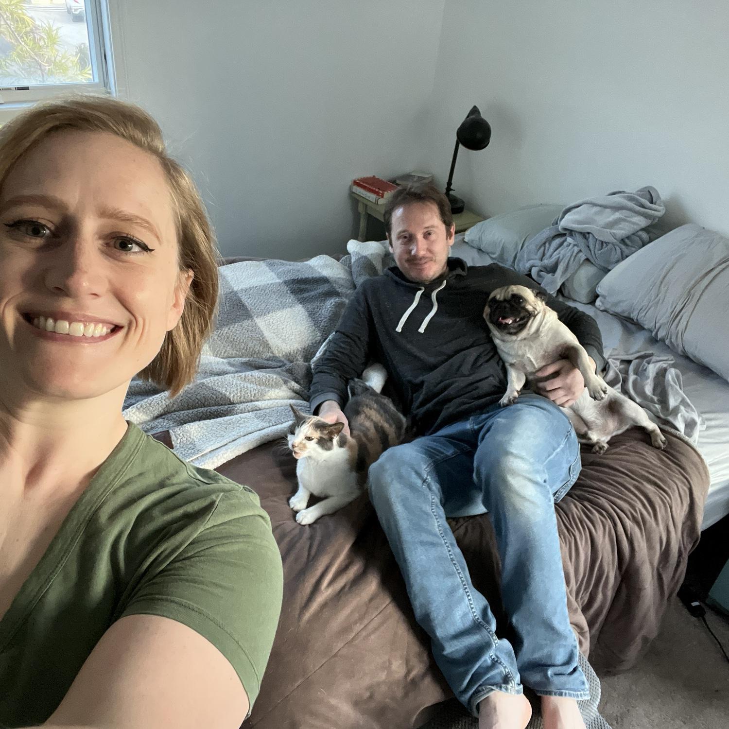 Family photo before we lost our sweet cat, Loki