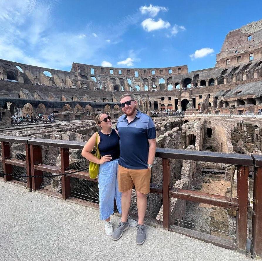 A photo of us from our trip to Italy with Annie's family, such an amazing trip! We got engaged a few weeks after this photo.