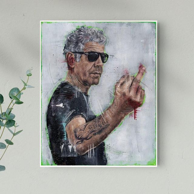 Anthony Bourdain Flippin | Prints & Canvas from Hand Oil Painting