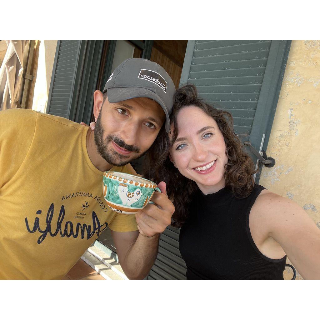 In Vietri Sul Mare, during our first trip to Italy together. A year later we'd be back and engaged!