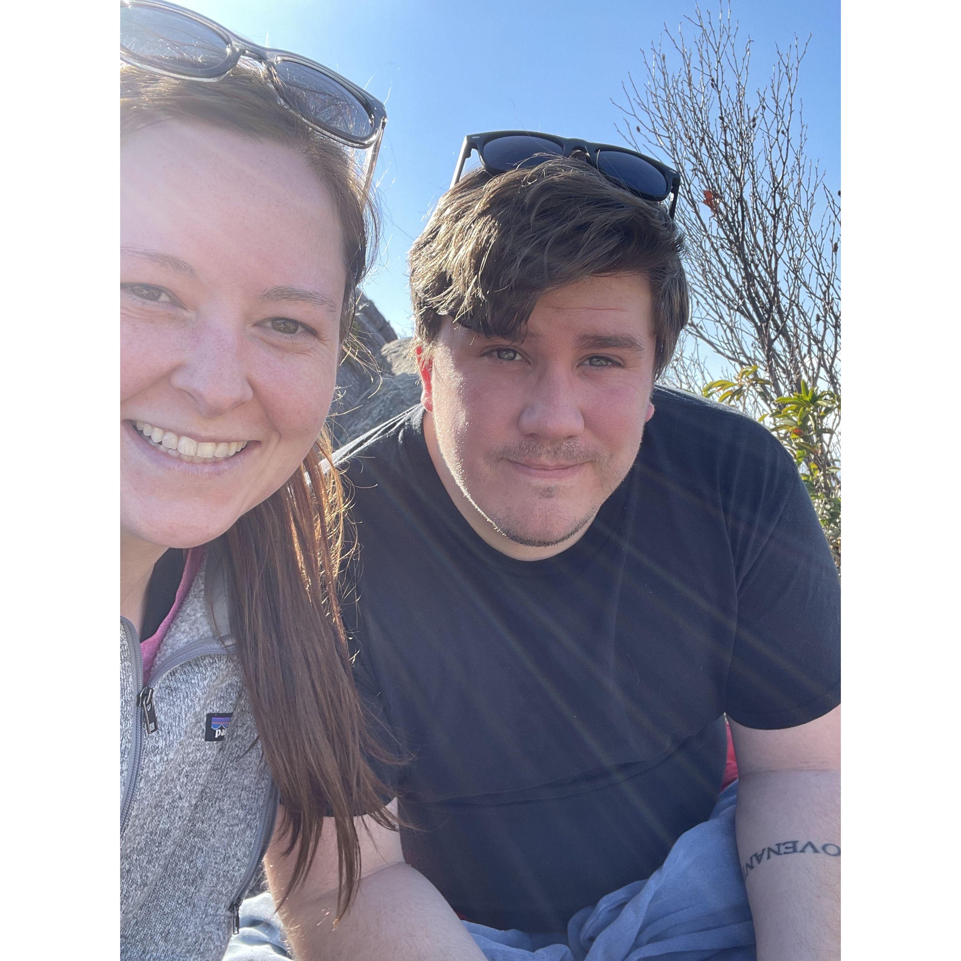Jenna and Josiah's first hike together, up to Mary's Rock in Shenandoah National Park.