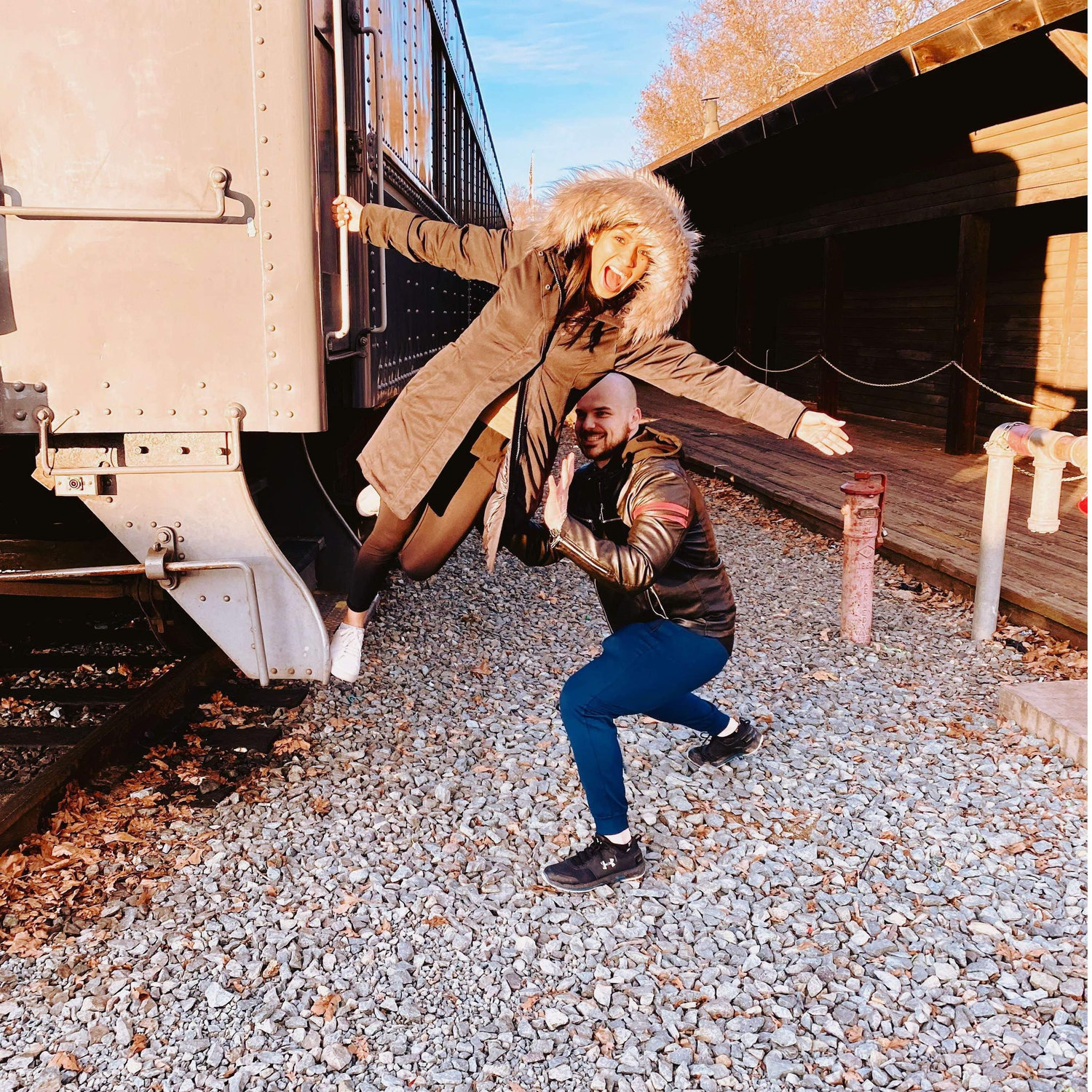 He had to keep making sure I wasn't going to fall :)