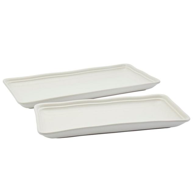 Bee & Willow™ Bristol 2-Piece Rectangular Platter Set in Coconut Milk
