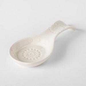 Glazed Stoneware Spoon Rest White - Threshold™