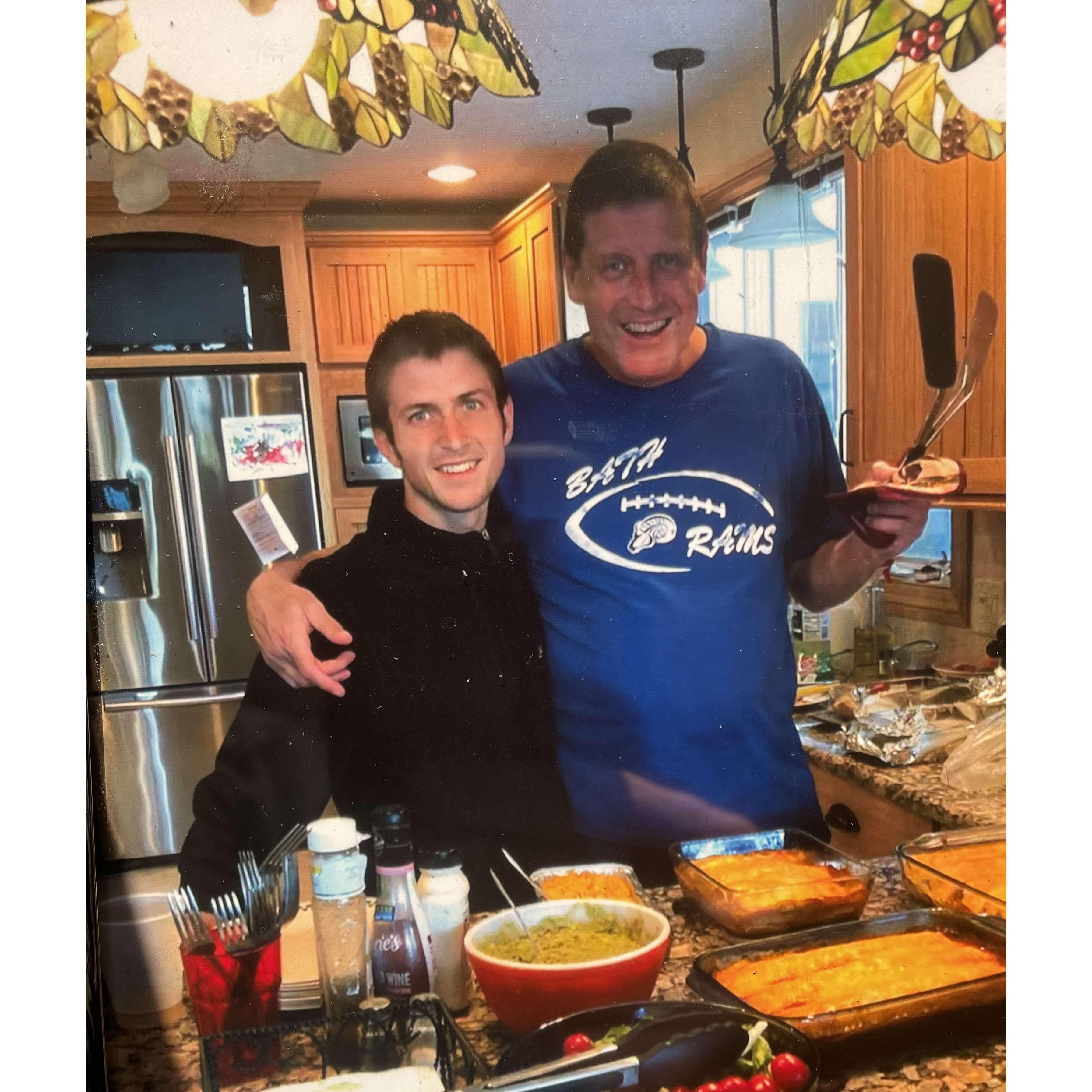 Todd (Sam's dad) made us enchiladas! He made some vegetarian ones for Rachel and he was surprised by how well they turned out :)