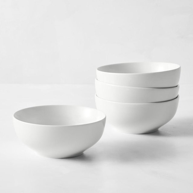 Pillivuyt Coupe Porcelain Cereal Bowls, Set of 8, White