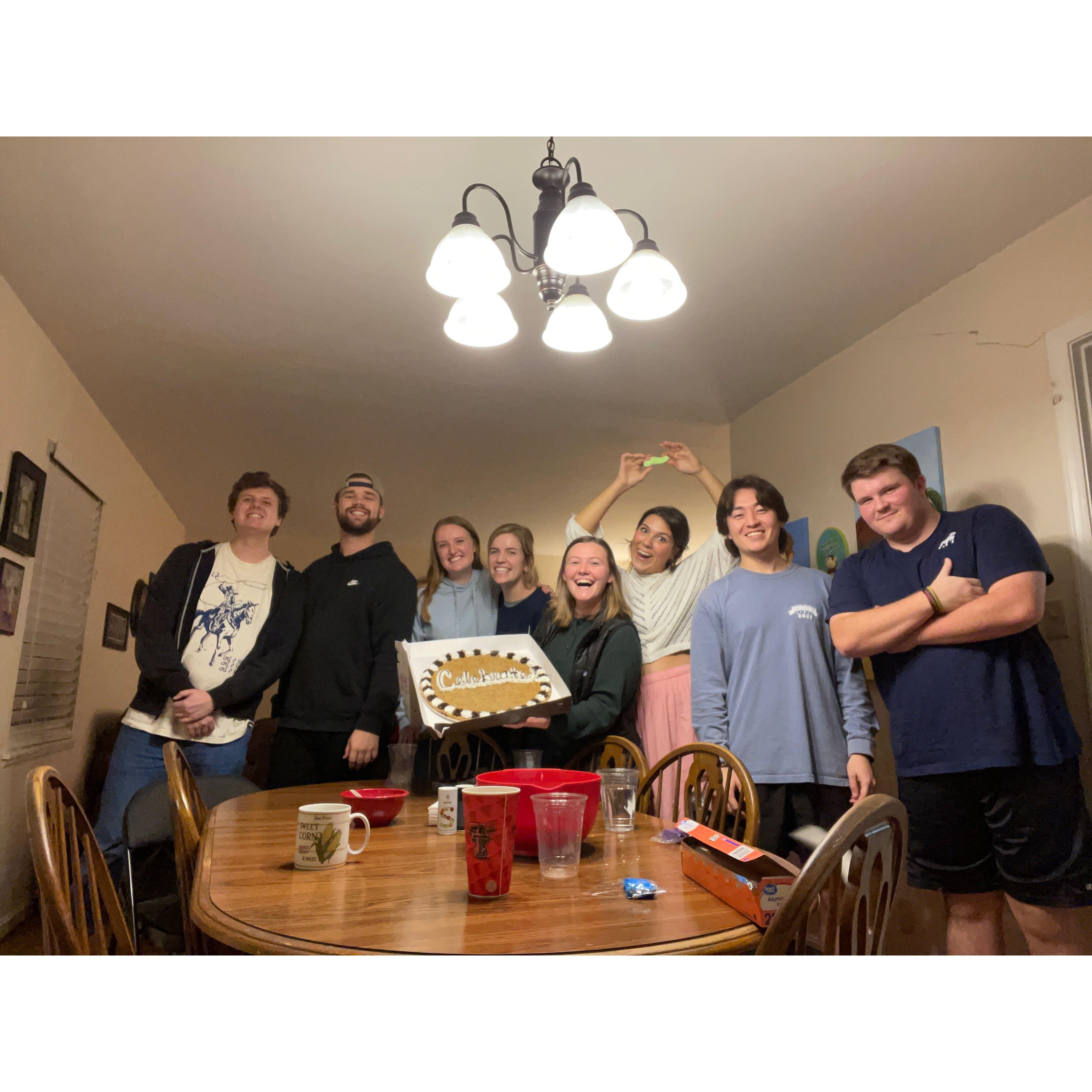Lots to celebrate calls for mexican train game night and cookie cake. December 2022