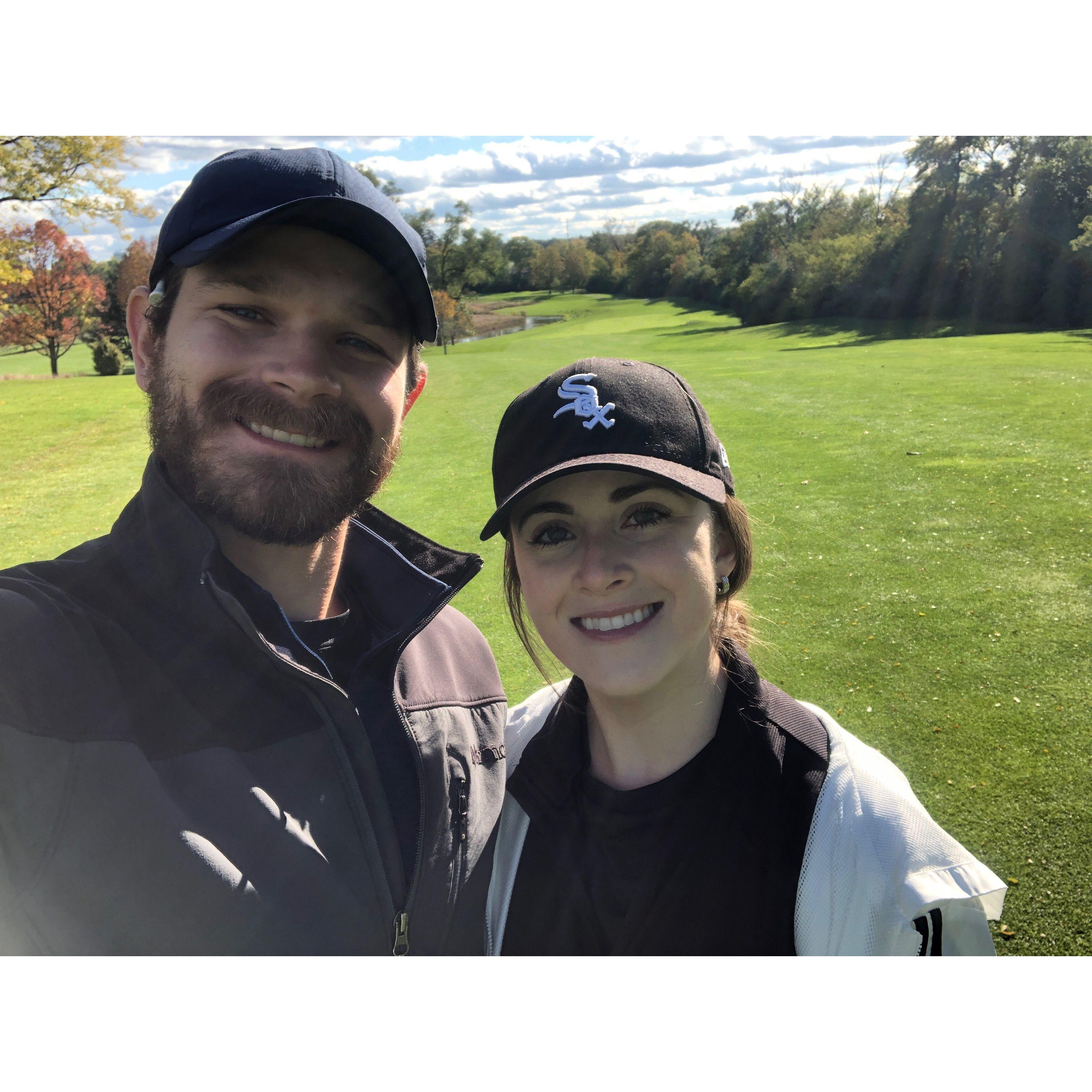 Golfing with Monica's Dad, Charlie.