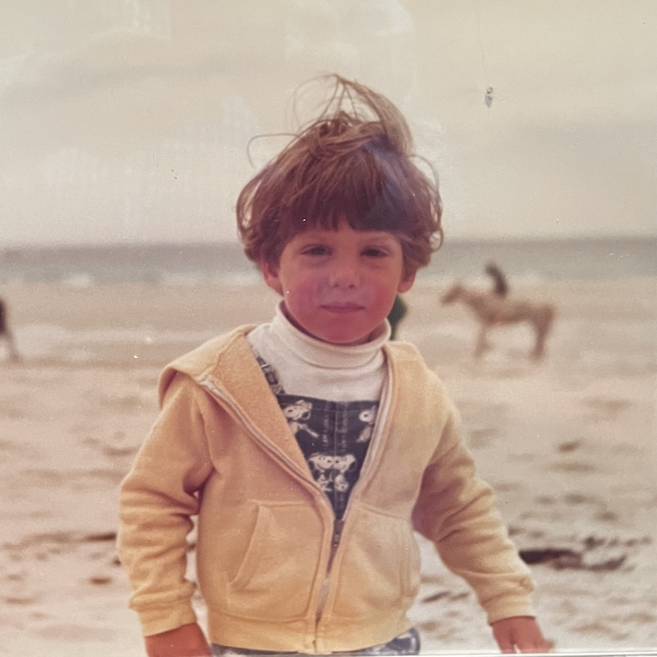 David rocking a very stylish New England look on a family vacation in Engand.