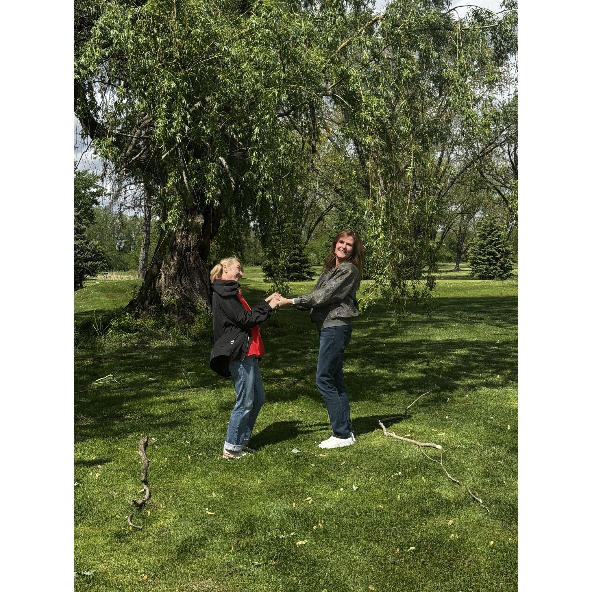 Jack & Caroline's Moms at the Ceremony Site! May 2025