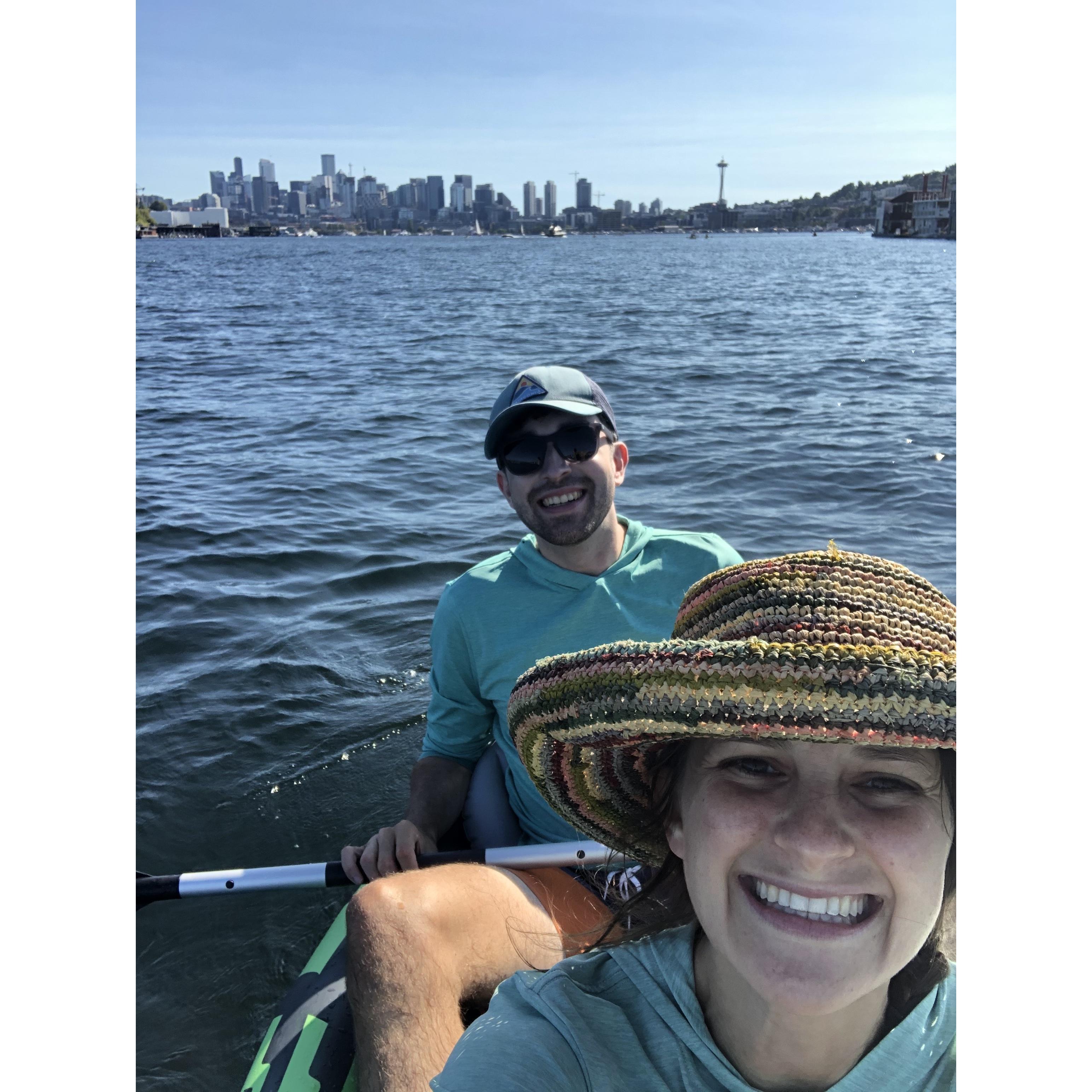 Local Kayaking with the Seattle Skyline