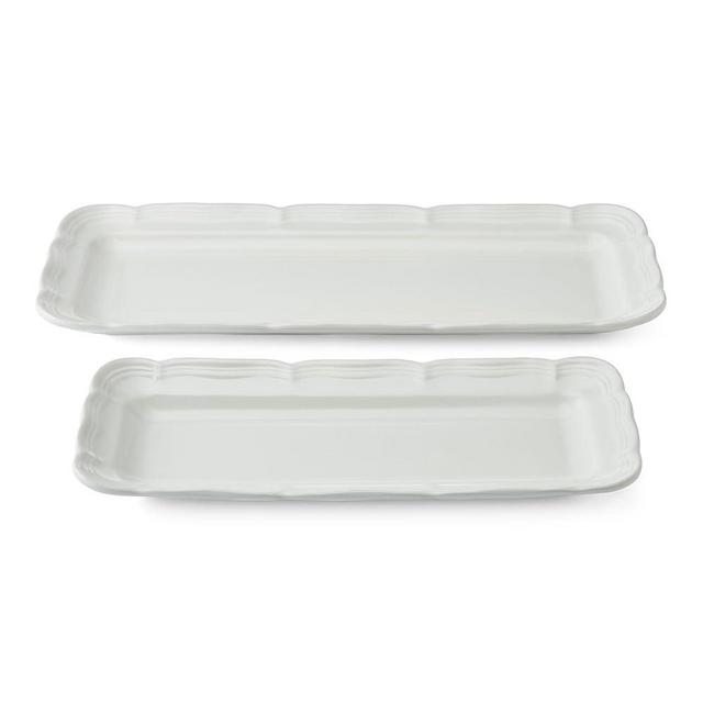Mikasa French Countryside Bread Tray Serving Platters, Set of 2, 12 Inch and 15 Inch