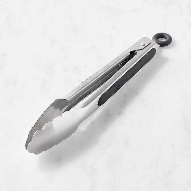 Williams Sonoma Open Kitchen Stainless-Steel Tongs, 9"