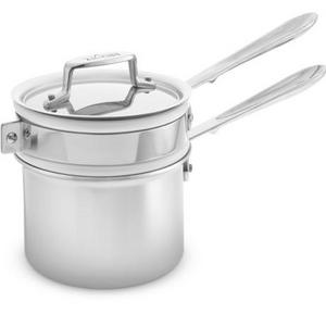 All-Clad d5 Stainless-Steel Double Boiler, 1.75-Qt