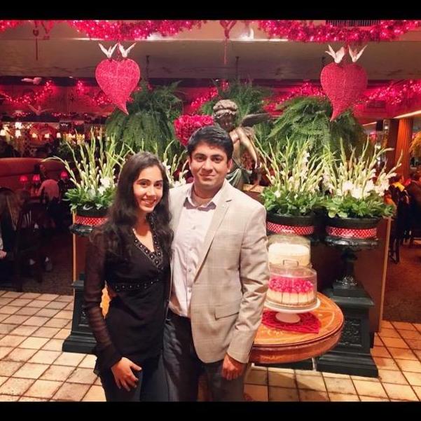Our first Valentine's Day at her favorite restaurant.