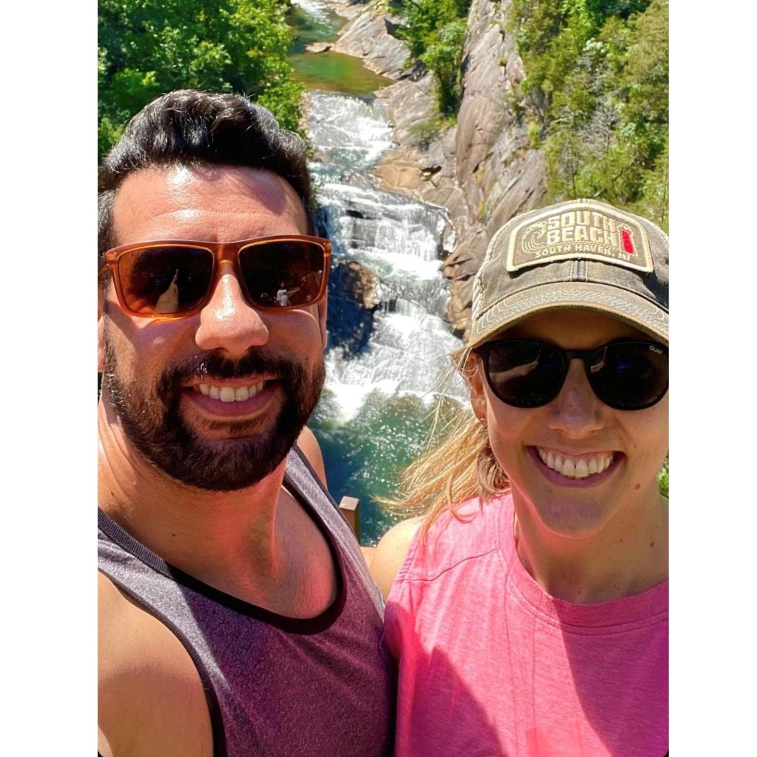 Hiking Tallulah Falls.