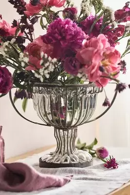 Glass + Iron Urn Bowl