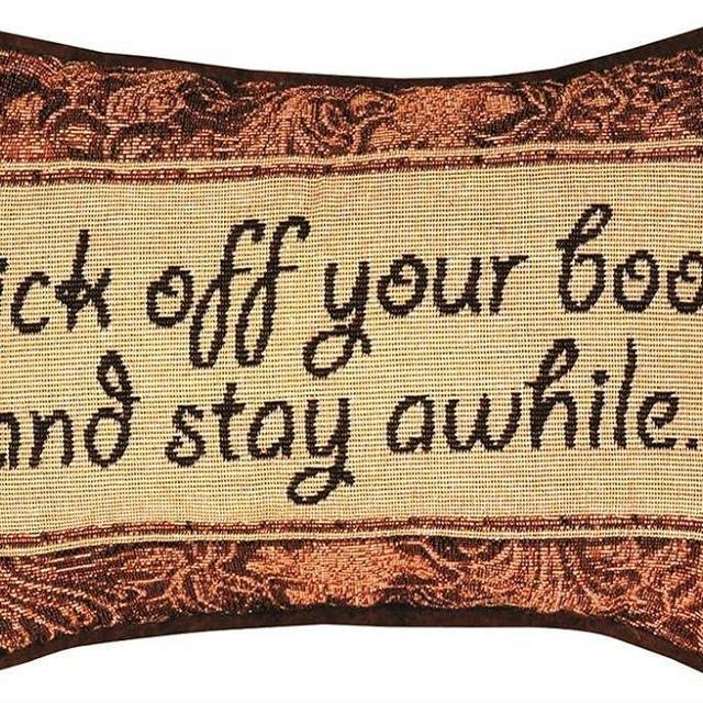 Manual 12.5 x 8.5-Inch Decorative Throw Pillow, Kick Off Your Boots
