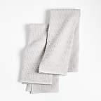 Diamond Pique Light Grey Dish Towels, Set of 2