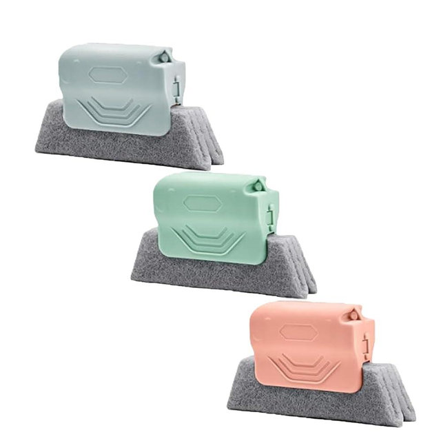 Magic Window Track Cleaner, 2025 Upgraded Handheld Cleaning Brush Set, for Window Slides Grooves, Tile Grout Lines, Shutter Slats, Car AC Vents & Narrow Gaps​ (Mix 3PCS)