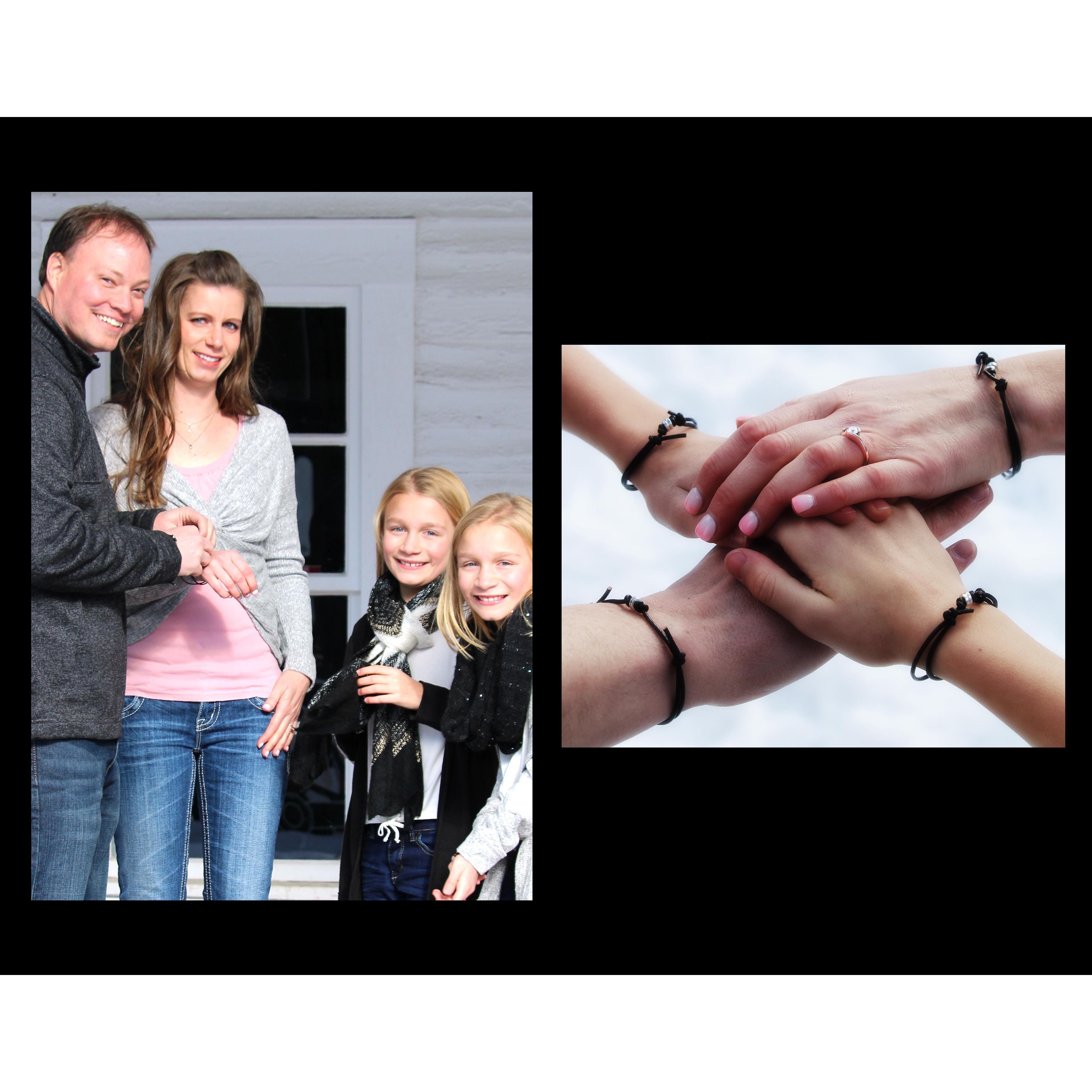 The girls presented us with bracelets welcoming Jeremy to the family