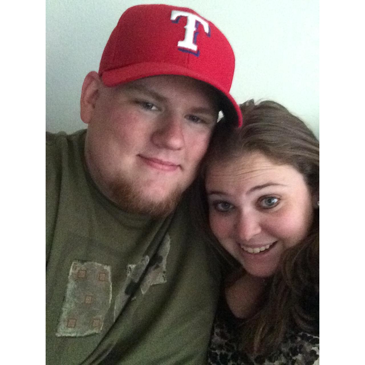 Our very first picture together. We look like babies..