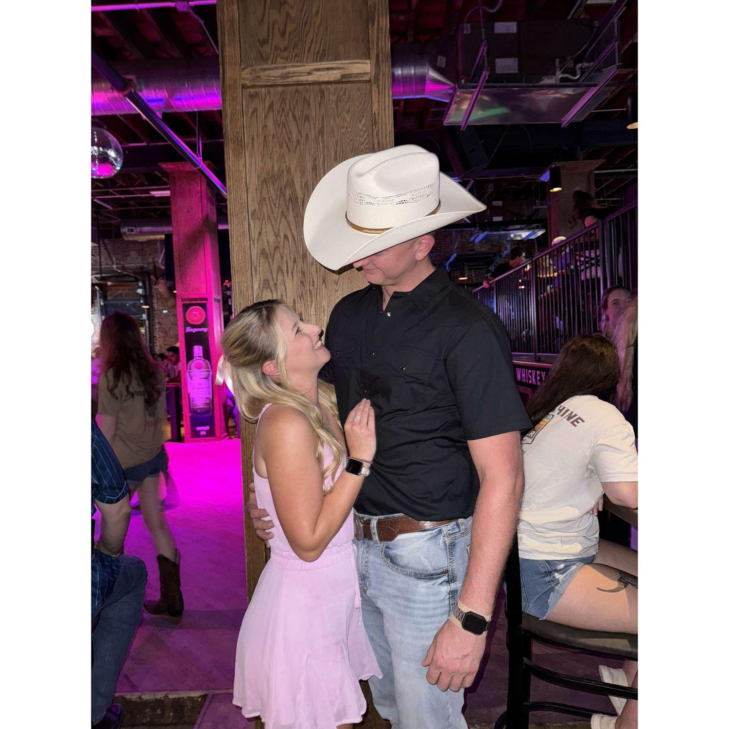 Dancing together at Whiskey Dix