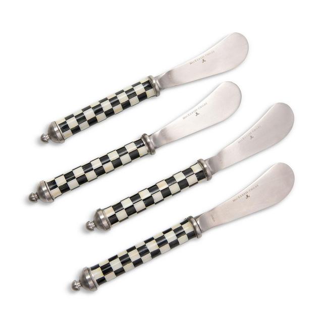 Mackenzie-Childs Courtly Check Supper Club Spreaders, Set of 4