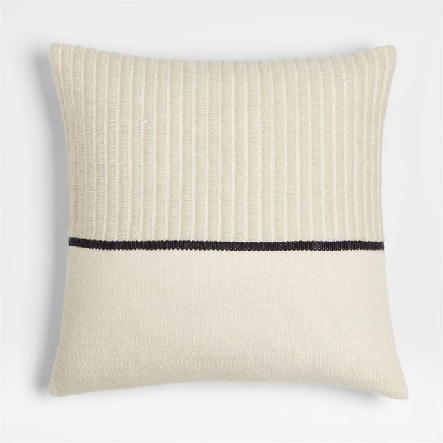 Boardwalk Kilim 23"x23" Natural Beige Throw Pillow Cover