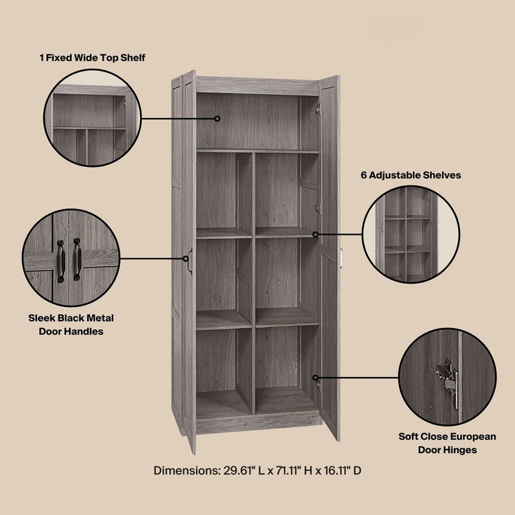 Manhattan Comfort, Cornelia 7-Shelf Storage Cabinet | Zola